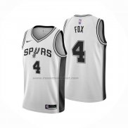 Maglia San Antonio Spurs Deaaron Fox No 4 Statement 2024-25 Grigio