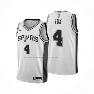 Maglia San Antonio Spurs Deaaron Fox No 4 Statement 2024-25 Grigio