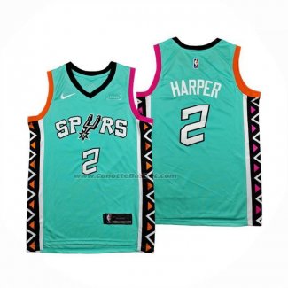 Maglia San Antonio Spurs Dylan Harper No 2 Citta 2022-23 Verde