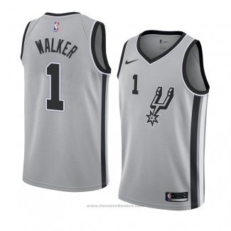 Maglia San Antonio Spurs Lonnie Walker #1 Statement 2018 Grigio2