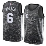 Maglia San Antonio Spurs Lonnie Walker #6 Citta 2018 Grigio