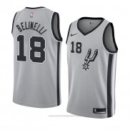 Maglia San Antonio Spurs Marco Belinelli #18 Statement 2018 Grigio2