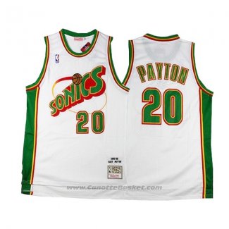 Maglia Seattle SuperSonics Gary Payton #20 Historic Retro Bianco