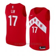 Maglia Tornto Raptors Jeremy Lin #17 Earned 2018-19 Rosso