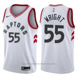 Maglia Toronto Raptors Delon Wright #55 Association 2017-18 Bianco