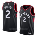 Maglia Toronto Raptors Kawhi Leonard #2 Statement 2017-18 Nero