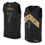 Maglia Toronto Raptors Kyle Lowry #7 Citta 2018 Nero