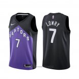 Maglia Toronto Raptors Kyle Lowry #7 Earned 2020-21 Nero Viola