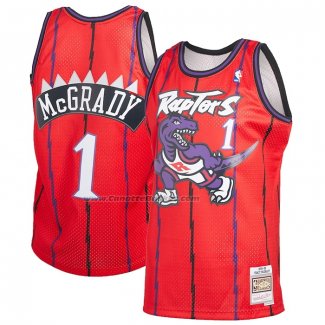 Maglia Toronto Raptors Tracy McGrady NO 1 Mitchell & Ness 1998-99 Rosso