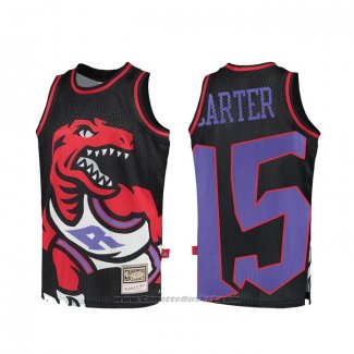 Maglia Toronto Raptors Vince Carter #15 Mitchell & Ness Big Face Nero