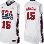 Maglia USA 1992 Magic Johnson #15 Bianco