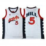 Maglia USA 1996 Grant Hill #5 Bianco