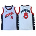 Maglia USA 1996 Scottie Pippen #8 Bianco