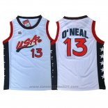 Maglia USA 1996 Shaquille O'Neal #13 Bianco