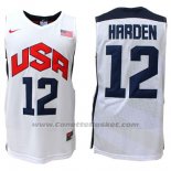 Maglia USA 2012 James Harden #12 Bianco