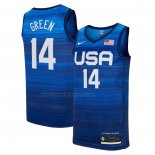 Maglia USA 2021 Draymond Green NO 14 Blu