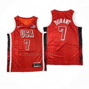 Maglia USA 2024 Kevin Durant #7 Olimpiadi Rosso