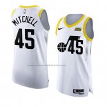 Maglia Utah Jazz Donovan Mitchell NO 45 Association Autentico 2022-23 Bianco