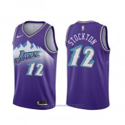 Maglia Utah Jazz John Stockton #12 Classic Edition 2019-20 Viola