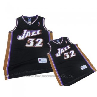 Maglia Utah Jazz Karl Malone #32 Retro Nero