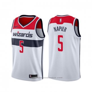 Maglia Washington Wizards Shabazz Napier #5 Association Bianco