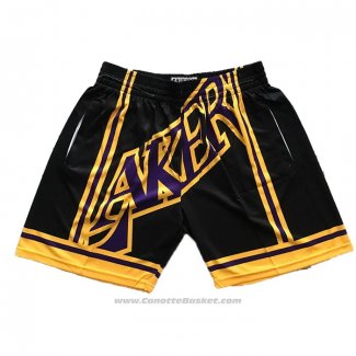 Pantaloncini Los Angeles Lakers Mitchell & Ness Big Face Nero