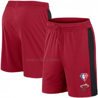 Pantaloncini Miami Heat 75th Anniversary Rosso