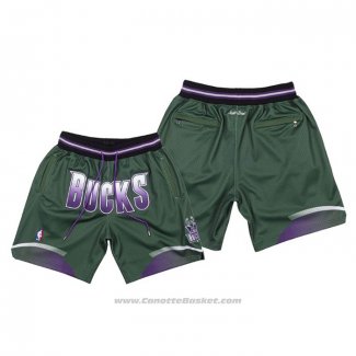 Pantaloncini Milwaukee Bucks Just Don Verde