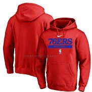 Felpa con Cappuccio Philadelphia 76ers Practice Performance 2022-23 Rosso