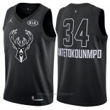 Maglia All Star 2018 Milwaukee Bucks Giannis Antetokounmpo #34 Nero