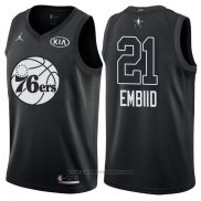 Maglia All Star 2018 Philadelphia 76ers Jimmy Joel Embiid #21 Nero