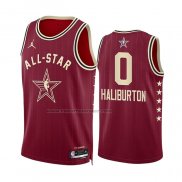 Maglia All Star 2024 Indiana Pacers Tyrese Haliburton #0 Rosso