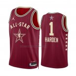Maglia All Star 2024 Los Angeles Clippers James Harden #1 Rosso