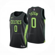 Maglia Bambino Boston Celtics Jayson Tatum No 0 Citta 2024-25 Nero