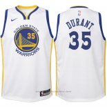 Maglia Bambino Golden State Warriors Kevin Durant #35 2017-18 Bianco