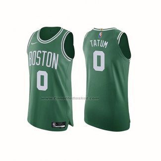 Maglia Boston Celtics Jayson Tatum NO 0 Icon Autentico Verde