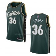 Maglia Boston Celtics Marcus Smart #36 Citta 2022-23 Verde