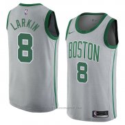 Maglia Boston Celtics Shane Larkin #8 Citta 2018 Grigio