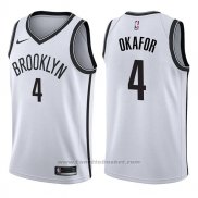 Maglia Brooklyn Nets Jahlil Okafor #4 Association 2017-18 Bianco