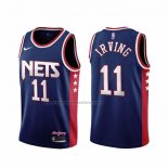 Maglia Brooklyn Nets Kyrie Irving NO 11 Citta 2021-22 Blu