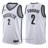 Maglia Brooklyn Nets Nik Stauskas #2 Association 2017-18 Bianco