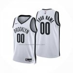 Maglia Brooklyn Nets Personalizzate Association 2024-25 Bianco