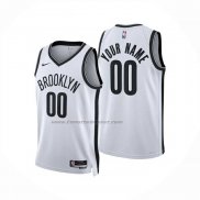 Maglia Brooklyn Nets Personalizzate Association 2024-25 Bianco