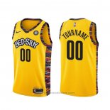 Maglia Brooklyn Nets Personalizzate Citta 2020-21 Giallo