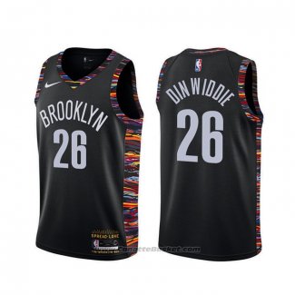 Maglia Brooklyn Nets Spencer Dinwiddie #26 Citta Nero