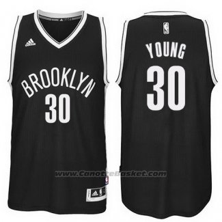 Maglia Brooklyn Nets Thaddeus Young #30 Nero