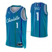 Maglia Charlotte Hornets Lamelo Ball #1 Citta 2022-23 Blu