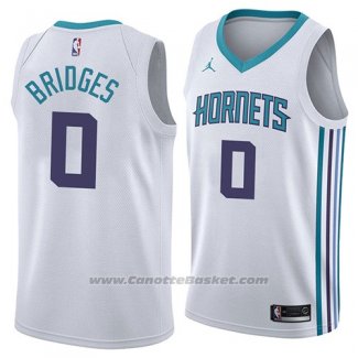 Maglia Charlotte Hornets Miles Bridges #0 Association 2018 Bianco