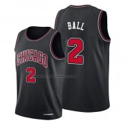 Maglia Chicago Bulls Lonzo Ball NO 2 Statement 2021 Nero