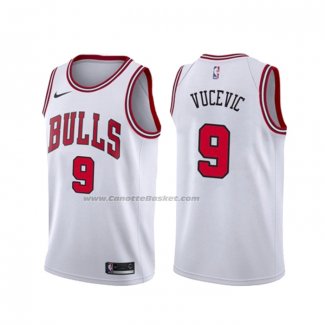 Maglia Chicago Bulls Nikola Vucevic NO 9 Association Bianco